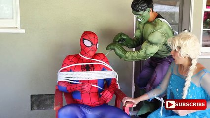 Joker Maleficent Pink Spidergirl! Funny Superheroes Video vs Frozen Elsa in POLICE CAR Spiderman