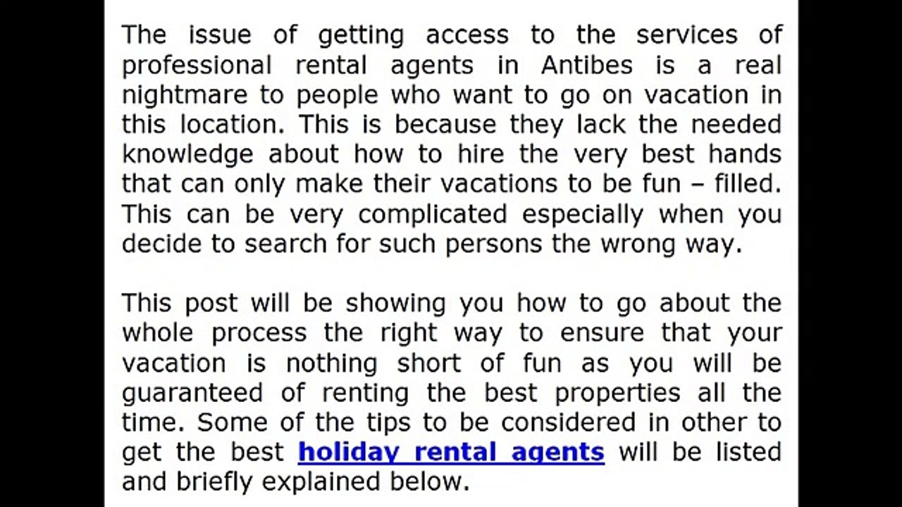 How To Choose The Best Holiday Rental Agency Antibes
