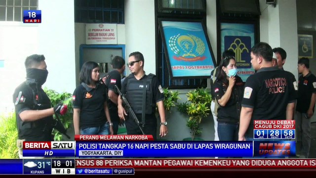 Polisi Pergoki Napi Berpesta Narkoba di Lapas Wirogunan