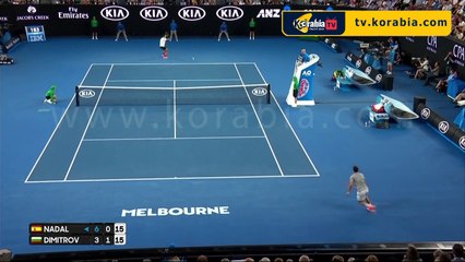 Fantastic point between Dimitrov and Nadal in the Australian Open