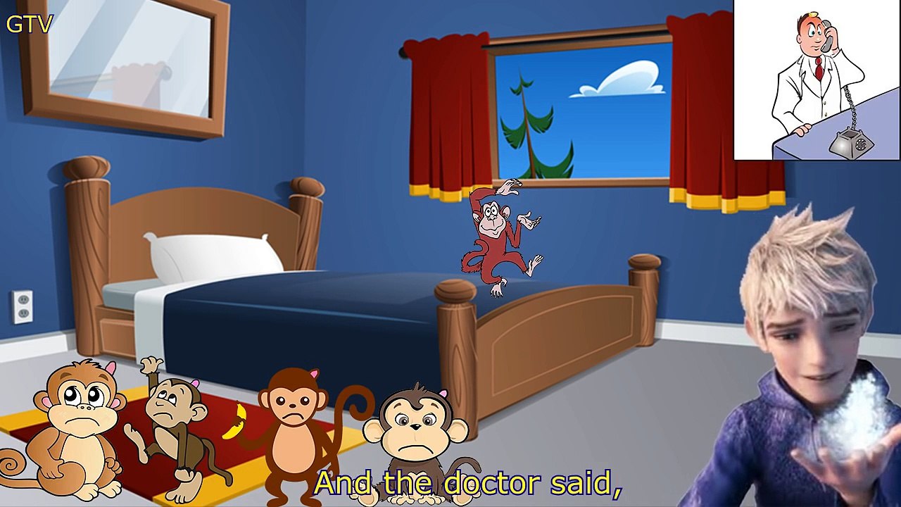 Frozen Five Little Monkeys Jumping On The Bed - Frozen Songs Disney Nursery Rhymes
