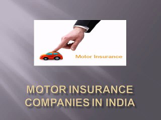 motor insurance companies in india