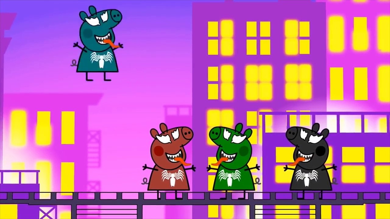 Five Little Peppa Venom jumping on the Bed / Nursery Rhymes Lyrics