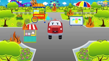 The Fire Truck and Cars - Ride on a Rainbow - Cartoons for children - Video for kids. Episode 71