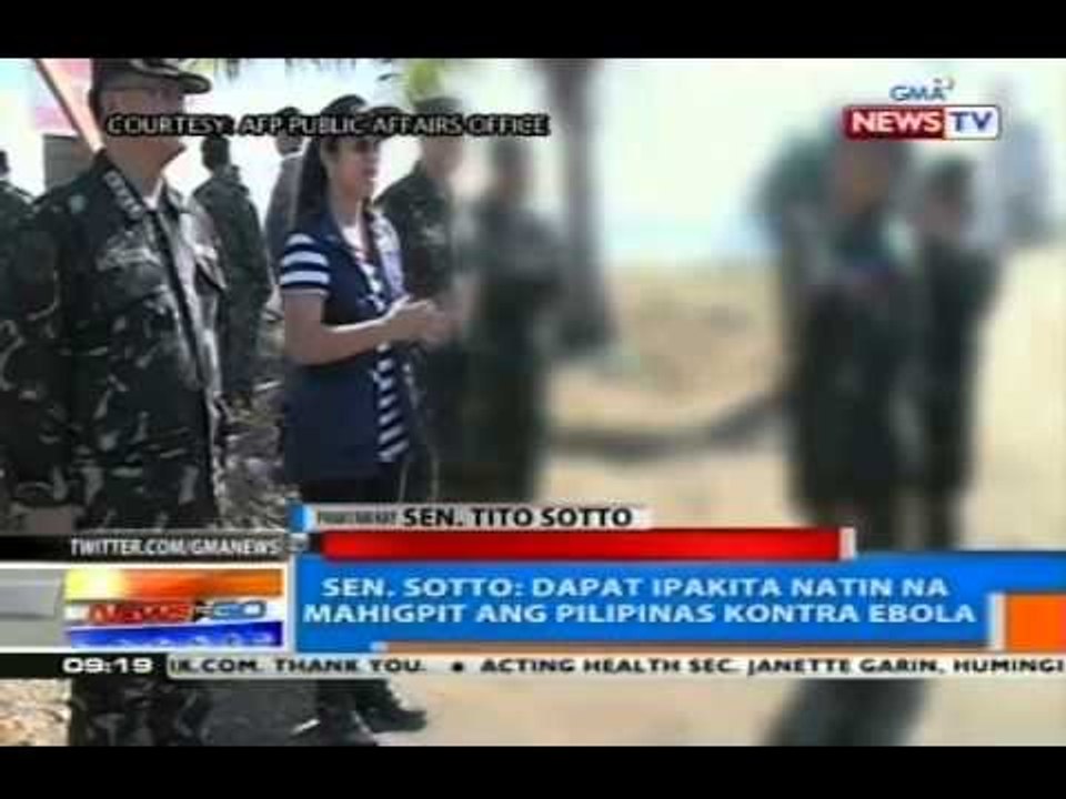 NTG: Sen. Sotto: 'Di nararapat ang pagdalaw ng DOH at AFP sa peacekeepers sa Caballo Island