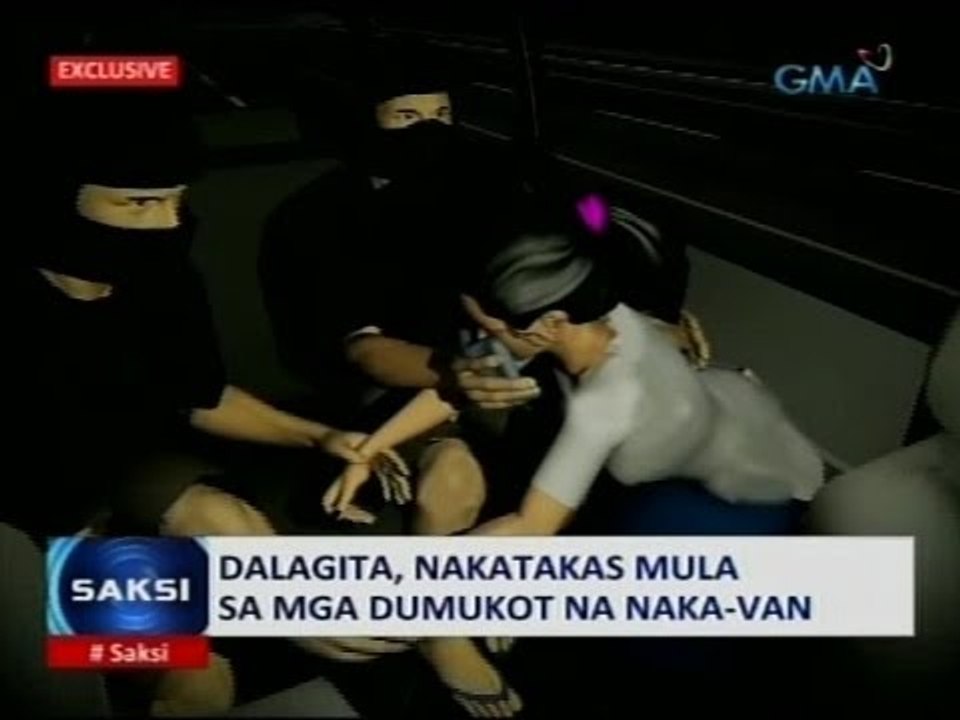 Saksi: Dalagita, nakatakas mula sa mga dumukot na naka-van