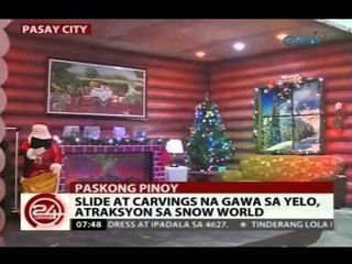 24Oras: Slide at carvings na gawa sa yelo, atraksyon sa Snow World