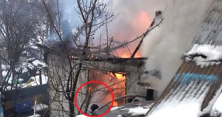 Zonguldak Evinde Çıkan Yangını Kar Atarak Söndürmeye Çalıştı