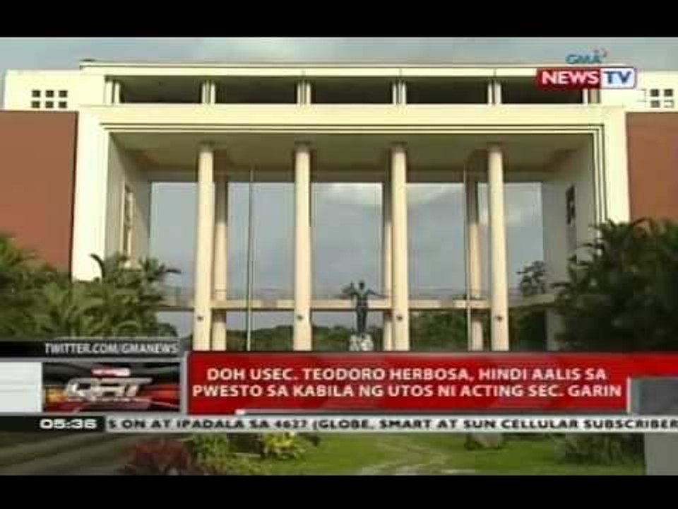 QRT: DOH Usec. Teodoro Herbosa, hindi aalis sa pwesto sa kabila ng utos ni acting Sec. Garin