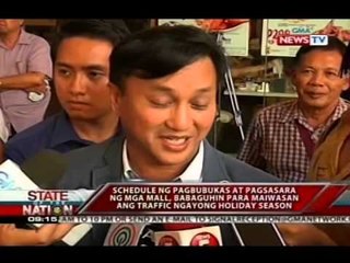 Schedule ng pagbubukas at pagsasara ng mga mall, babaguhin para maiwasan ang traffic