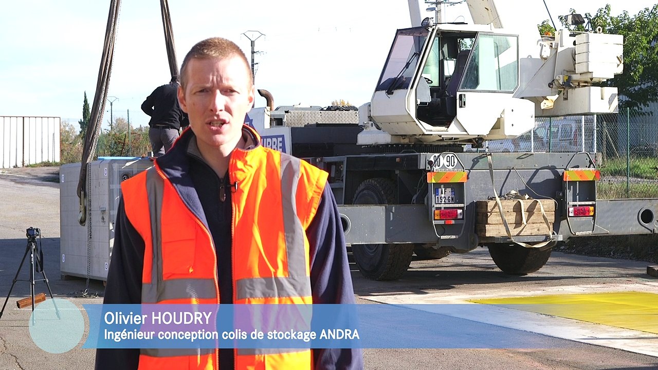 Essais de chute d’un conteneur MA-VL pour le projet Cigéo