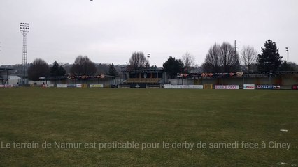 L état du terrain de l'UR Namur avant le derbyy