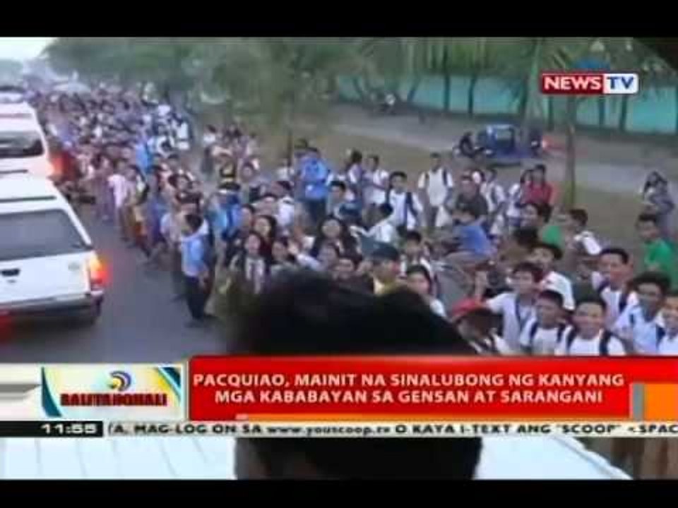 Pacquiao, mainit na sinalubong ng kanyang mga kababayan sa Gensan at Sarangani
