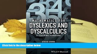 Audiobook  Mathematics for Dyslexics and Dyscalculics: A Teaching Handbook Pre Order