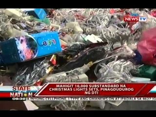 SONA: Mahigit 10,000 substandard na christmas light sets, pinagdudurog ng DTI