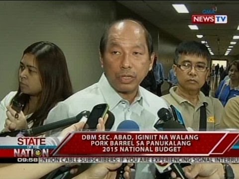 SONA: Sec. Abad, iginiit na walang pork barrel sa panukalang 2015 Nat'l budget