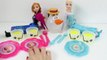 FROZEN Play Doh Olaf Tea Party Set Elsa and Anna Barbie Dolls Play Dough Juego de Té de Frozen