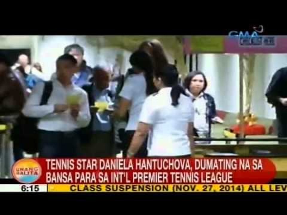 UB: Tennis star Daniela Hantuchova, dumating na sa bansa para sa Int'l Premier Tennis League