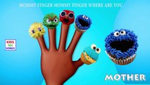 Sesame Street Elmo Cake Pop Finger Family | Cup cake Ice Cream Daddy Finger Song