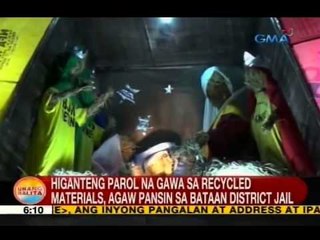 UB: Higanteng parol na gawa sa recycled materials, agaw pansin sa Bataan District Jail