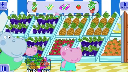 Peppa Hippo in the Supermarket - Shopping App for Kids