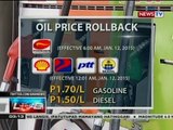 NTVL: Oil price rollback, ipatutupad