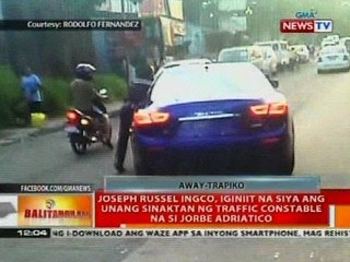 Joseph Russel Ingco, iginiit na siya ang unang sinaktan ng traffic constable na si Jorbe Adriatico