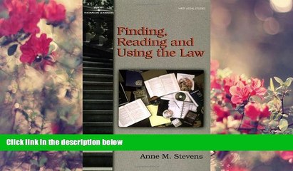 READ book Finding, Reading and Using the Law Anne M. Stevens For Ipad