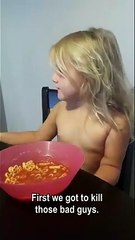 cute little girl wants to save baby cows