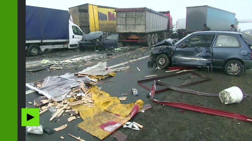 Plus de 60 véhicules impliqués dans de monstres carambolages sur une autoroute en Pologne