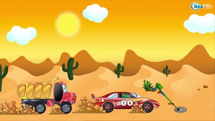 Cartoon about Cars - The Racing Car adventures in the desert | Video for children Episode 4
