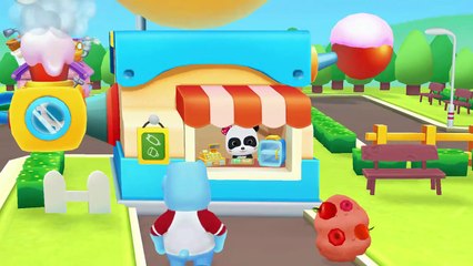 ICE CREAM BAR FACTORY | BABY PANDA MAKE ICE CREAM | BABYBUS GAMES