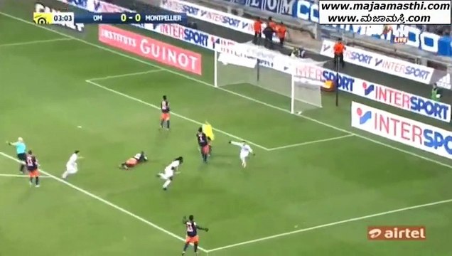 But de Bafetimbi Gomis - Marseille 1-0 Montpellier - 27.01.2016