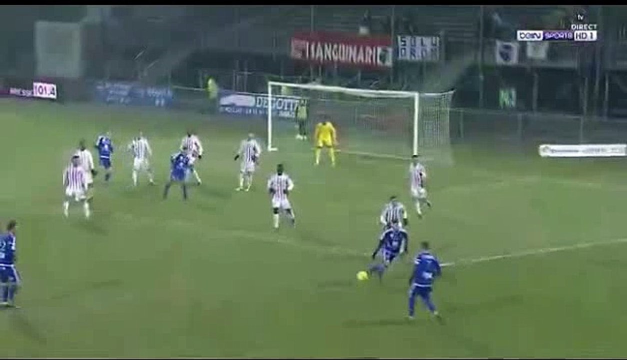 Amos Youga Goal HD - GFC Ajaccio 1-1 Laval 27.01.2017