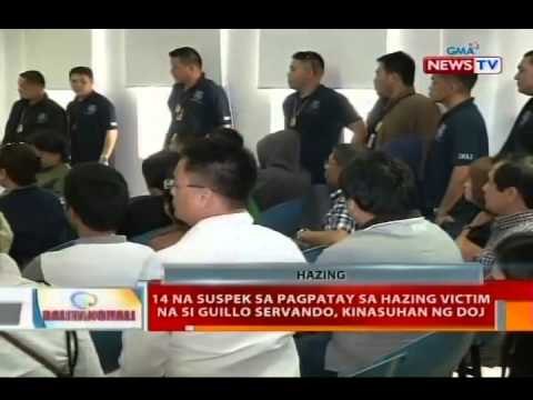 14 na suspek sa pagpatay sa hazing victim na si Guillo Servando, kinasuhan ng DOJ
