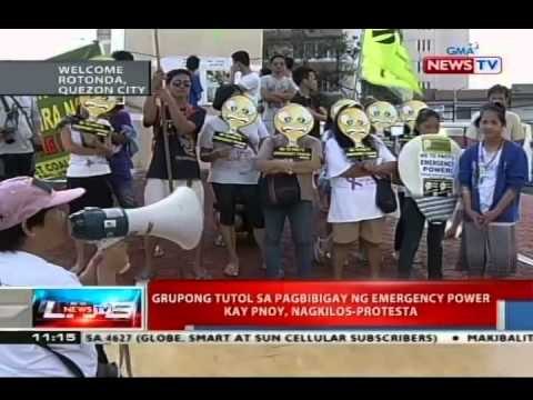 NTVL: Grupong tutol sa pagbibigay ng emergency power kay PNoy, nagkilos-protesta sa QC
