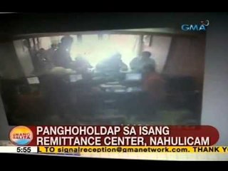 UB: Panghoholdap sa isang remittance center sa Pagadian City, nahulicam
