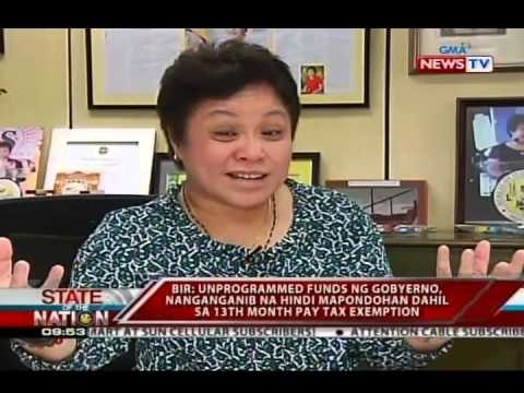 SONA: BIR, tutol sa pagtataas ng income bracket sa 13th month pay tax exemption