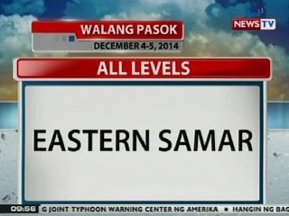 Télécharger la video: NTG: Eastern Samar at ilan pang lugar, nagsuspinde na ng klase dahil sa Bagyong Ruby