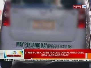 BT: LTFRB public assistance & complaints desk, lima lang ang staff