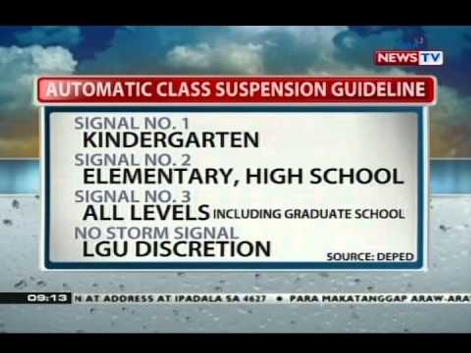 NTG: Ilang lugar sa Visayas, nagkansela na ng klase wala pa man ang epekto ng Bagyong Ruby