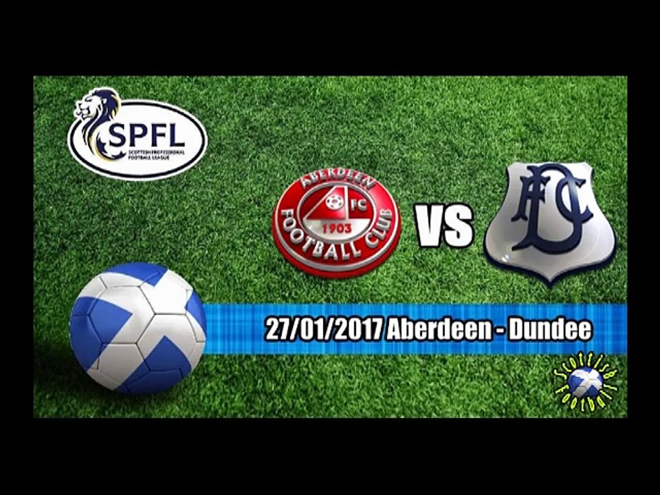 Aberdeen vs Dundee 3-0 All Goals & Highlights HD 27.01.2017