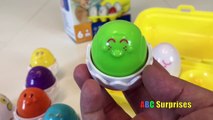 TOMY Hide N Squeak Eggs Toy Learn Colors and Shapes with Surprise Eggs Toys Review for Children ABC