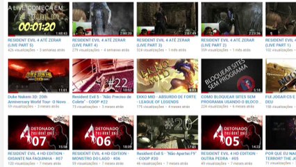BEM VINDO AO CANAL DO MESTRE - RESIDENT EVIL E MUITO MAIS