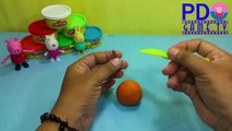 Peppa Pig PLAY DOH! Learn to Play Doh Colour Balls Fruit orange and cherry Creative Kid Fun