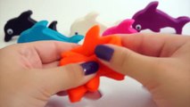 Glitter Sparkle Play Doh Dolphins with Shapes Molds Fun Creative