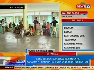 NTG: Ilang taga-Batangas, nananatili sa evacuation centers dahil sa bagyong Ruby