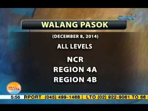 UB: Klase sa lahat ng antas sa NCR, Region 4A at Region 4B, kanselado na ngayong Lunes