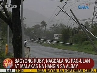UB: Bagyong Ruby, nagdala ng pag-ulan at malakas na hangin sa Albay