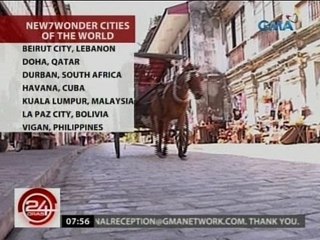 24 Oras: Vigan City, pasok sa New7Wonders Cities of the World